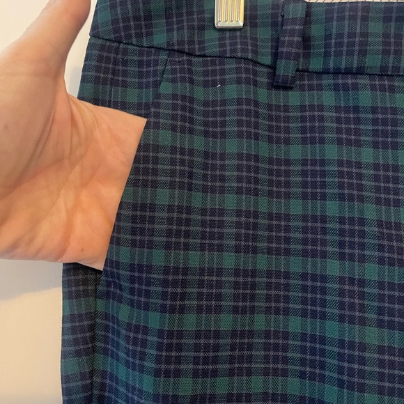 Brooks Brothers Wool Blend Dress Pants in Green and Blue Plaid Tartan Sz 12 NWT - Picture 4 of 7